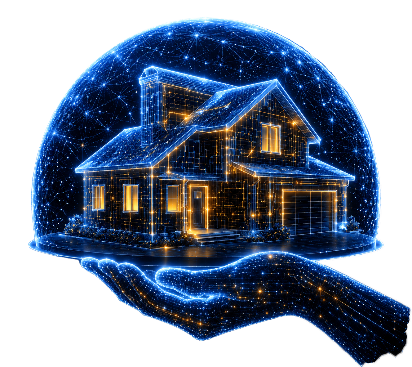 GeeFun Electrics — protected home 3D illustration