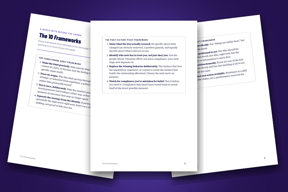 The 10 Frameworks, one page each
